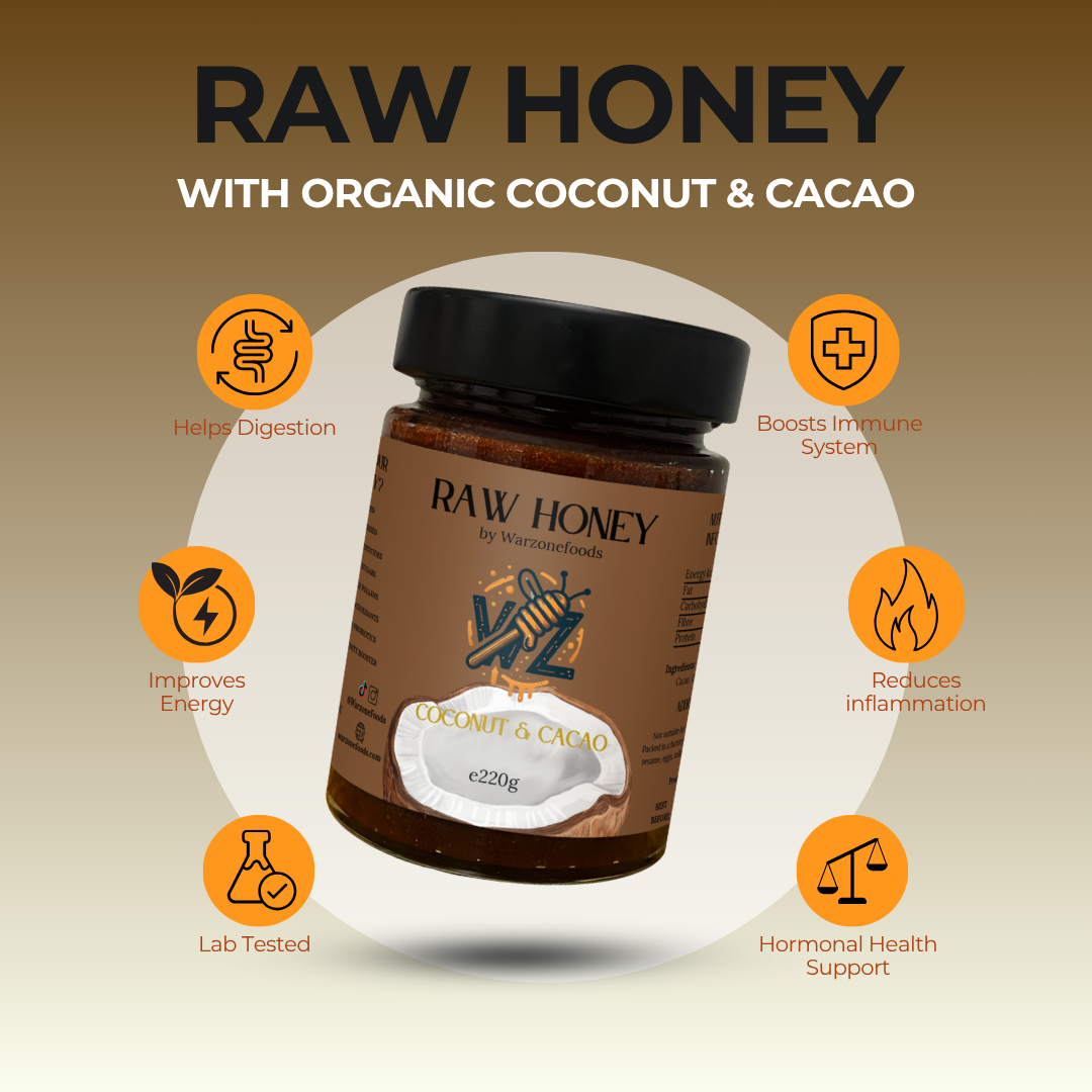 Coconut & Cacao Infused - Raw Honey