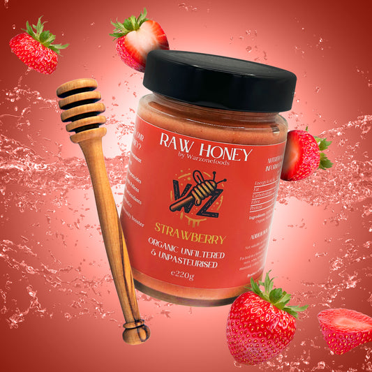 Raw Honey - Strawberry Infused