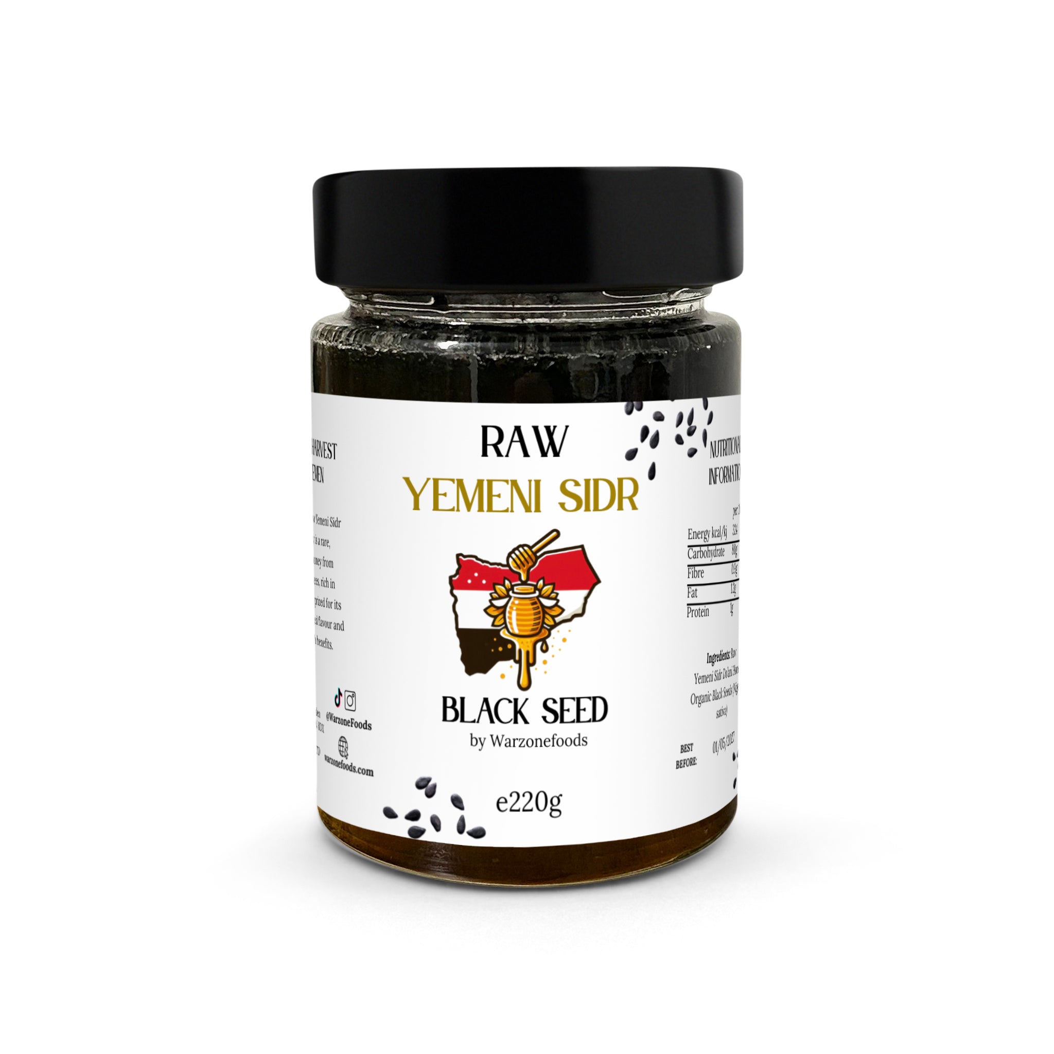 Black Seed Infused - Raw Yemeni Sidr Honey