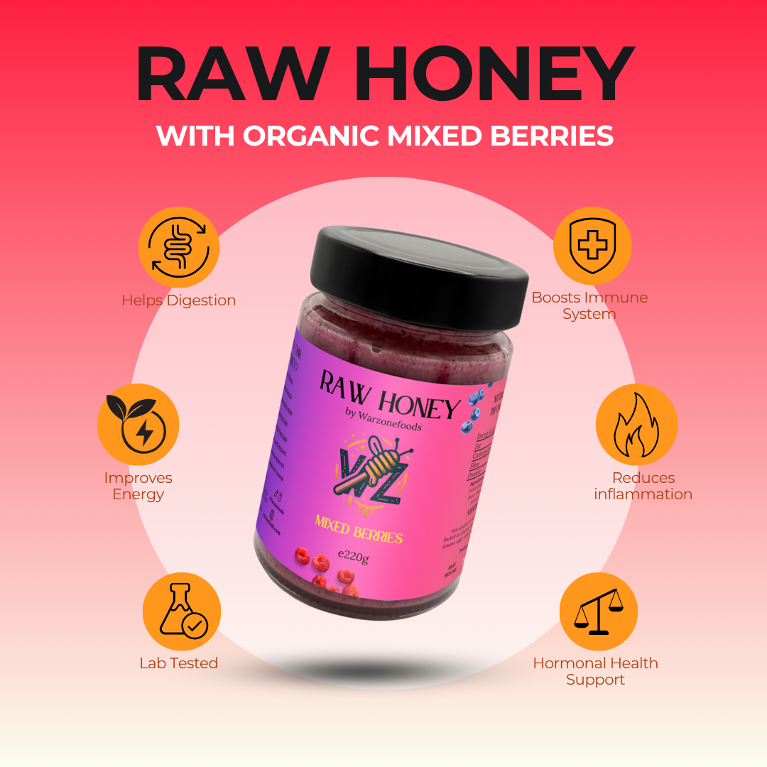 Mixed Berries Infused - Raw Honey