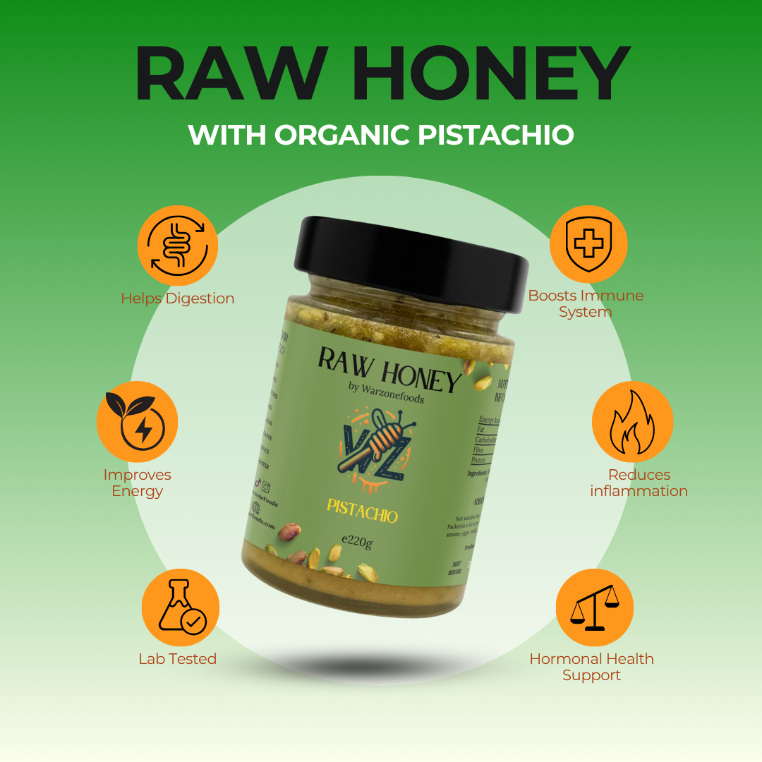 Pistachio Infused - Raw Honey